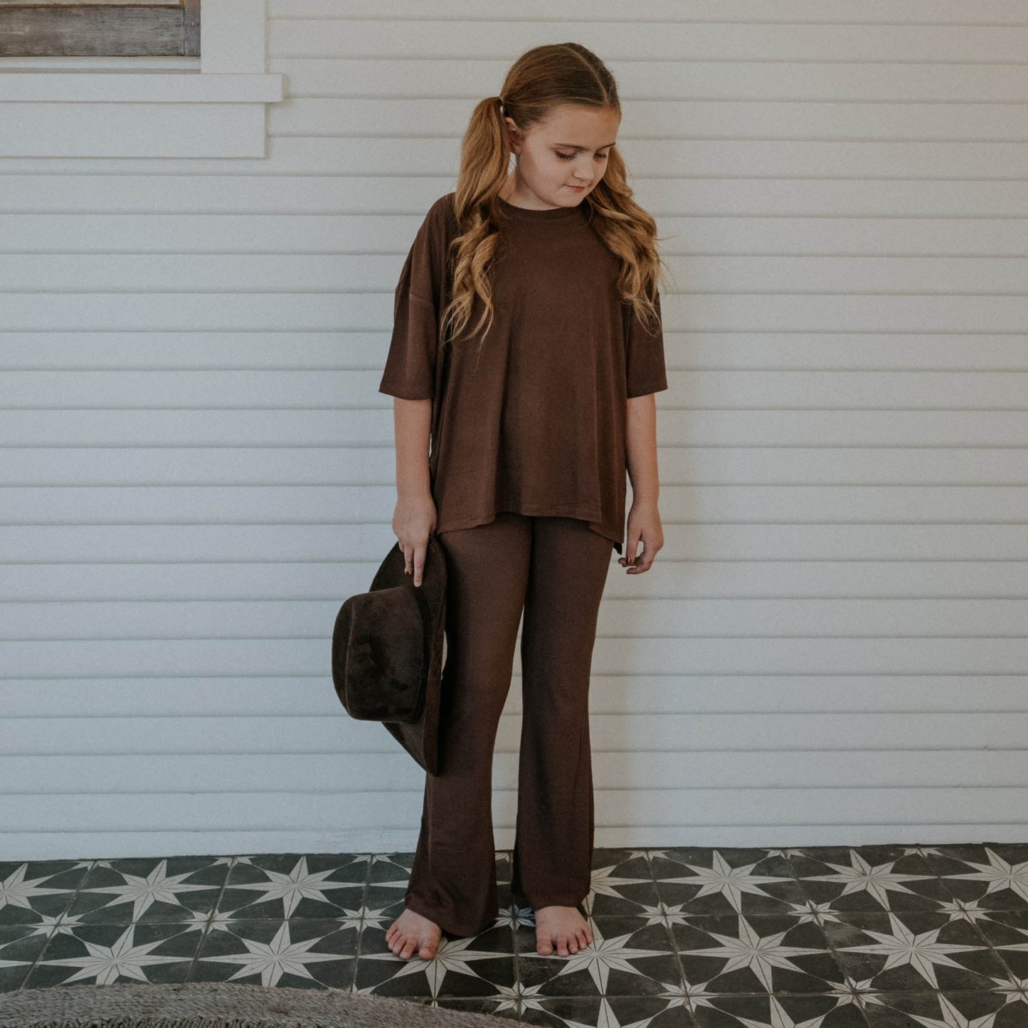 Cowboy Coffee Ribbed | Girl's Everyday Set - Mack & Harvie