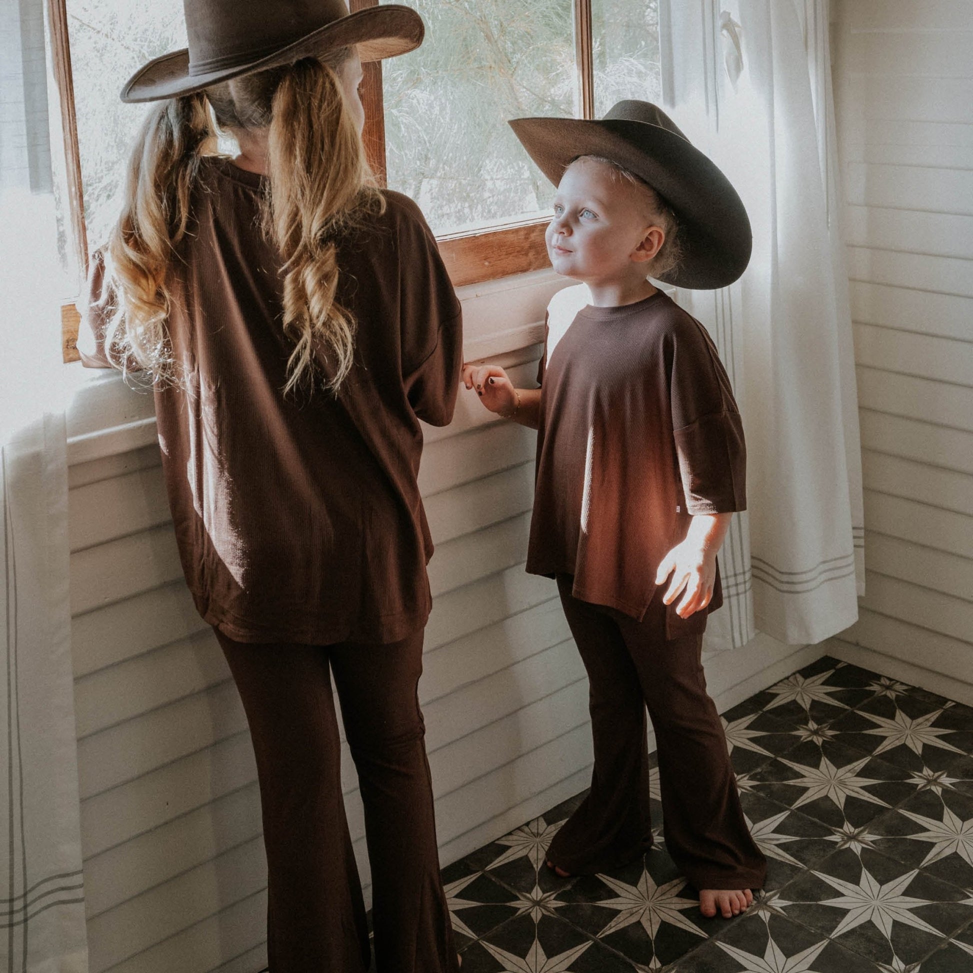 Cowboy Coffee Ribbed | Girl's Everyday Set - Mack & Harvie