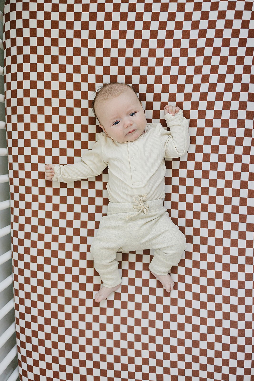 Cream Bamboo Snap Long Sleeve Ribbed Bodysuit - Mack & Harvie