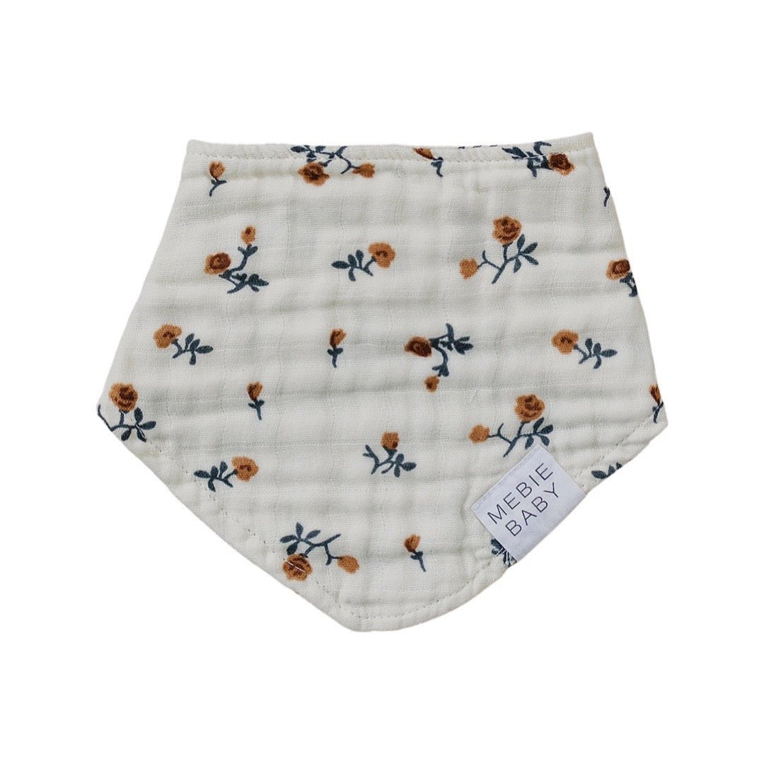 Cream Floral Muslin Bib - Mack & Harvie