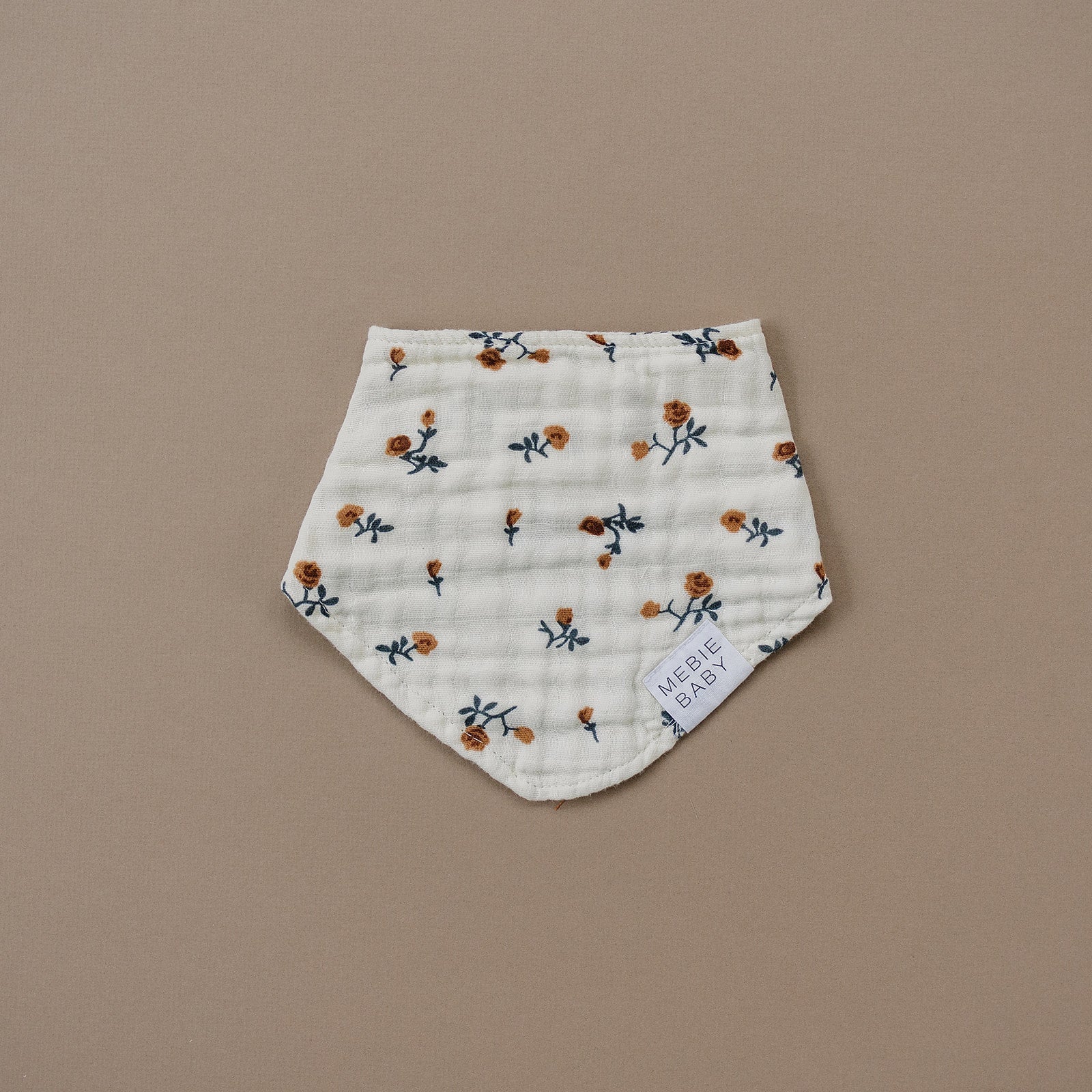 Cream Floral Muslin Bib - Mack & Harvie