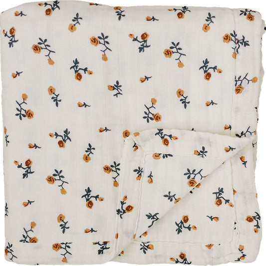 Cream Floral Muslin Quilt - Mack & Harvie