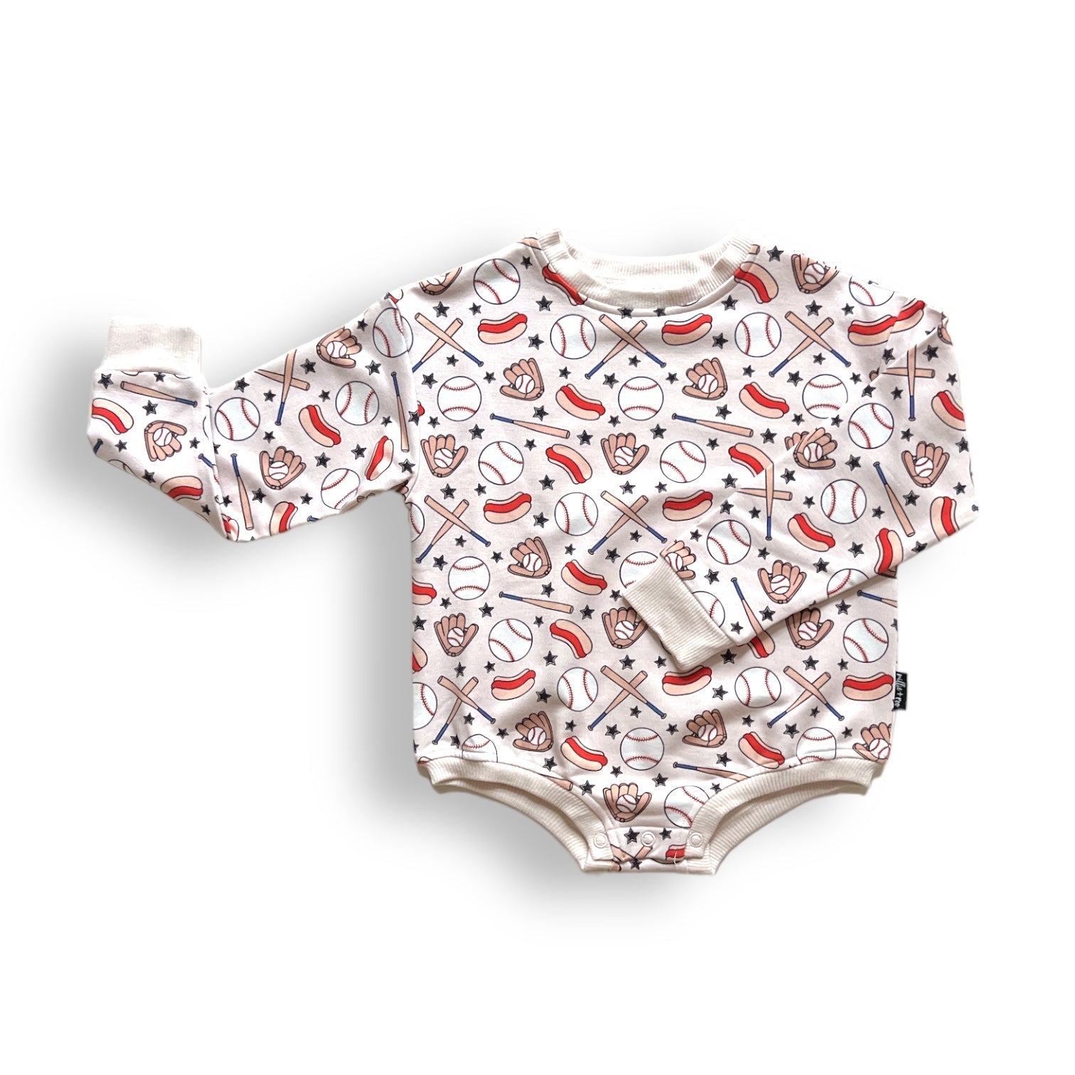 Crew Neck Romper- Ball Park - Mack & Harvie