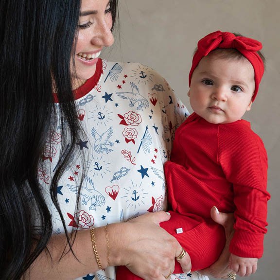 Crimson Red | Ribbed Bamboo Head Wrap - Mack & Harvie