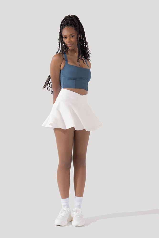 Crisscross Hourglass® Twirl Skort - White - Mack & Harvie