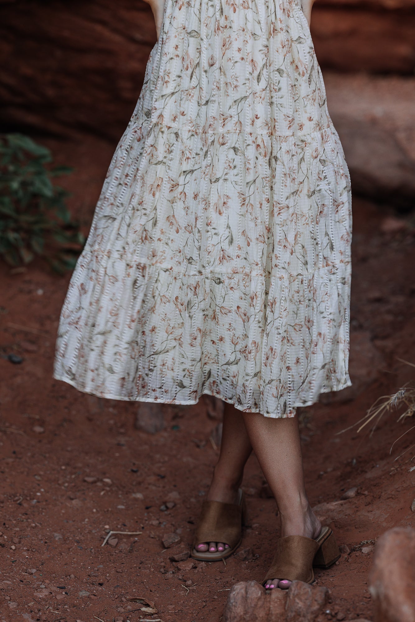 Cypress Midi Dress in Ivory - Mack & Harvie