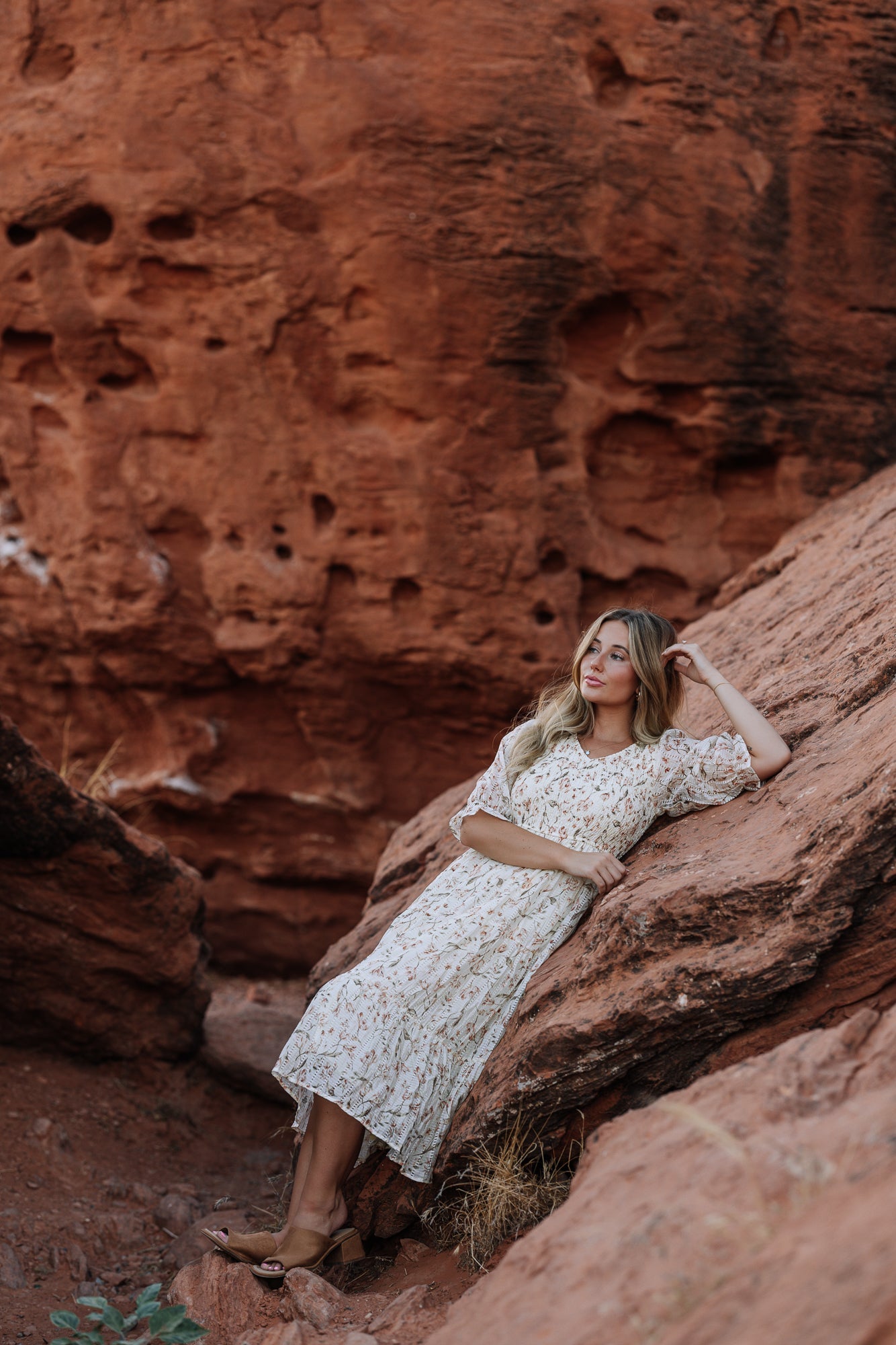 Cypress Midi Dress in Ivory - Mack & Harvie