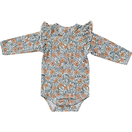 Dainty Meadow Ruffle Sleeve Bamboo Bodysuit - Mack & Harvie