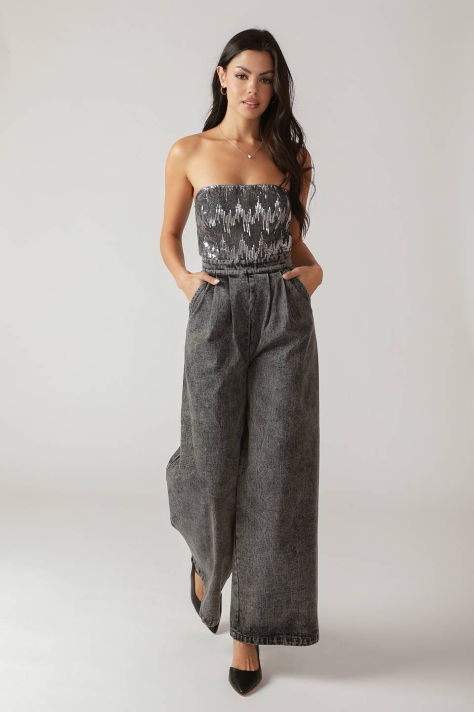 DELICATE TOUCH DENIM JUMPSUIT - Mack & Harvie