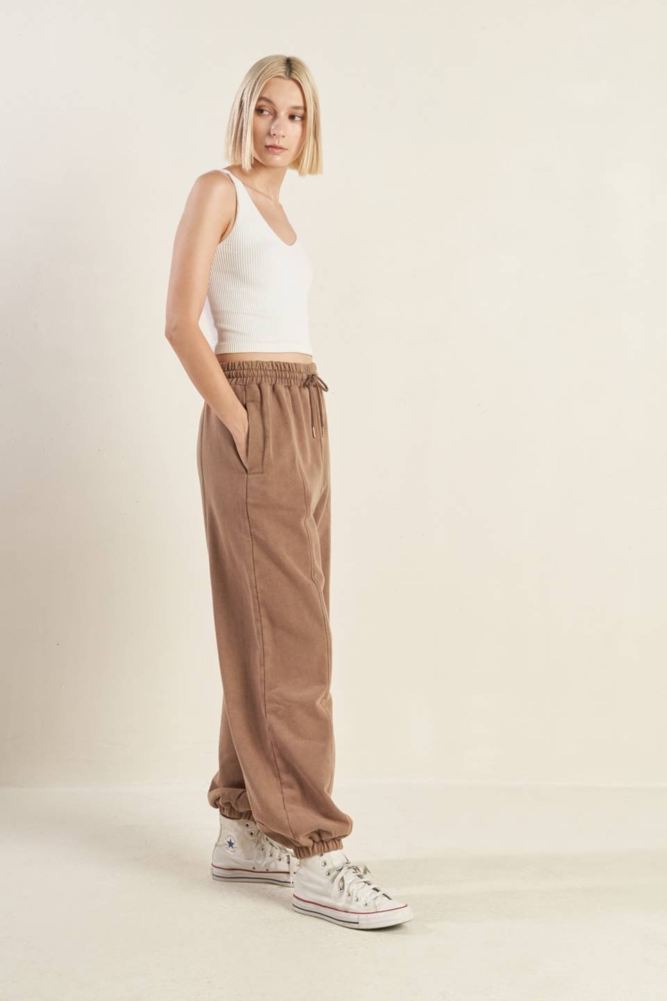 DELIGHTFUL DRAPE FRENCH TERRY JOGGER PANTS - Mack & Harvie