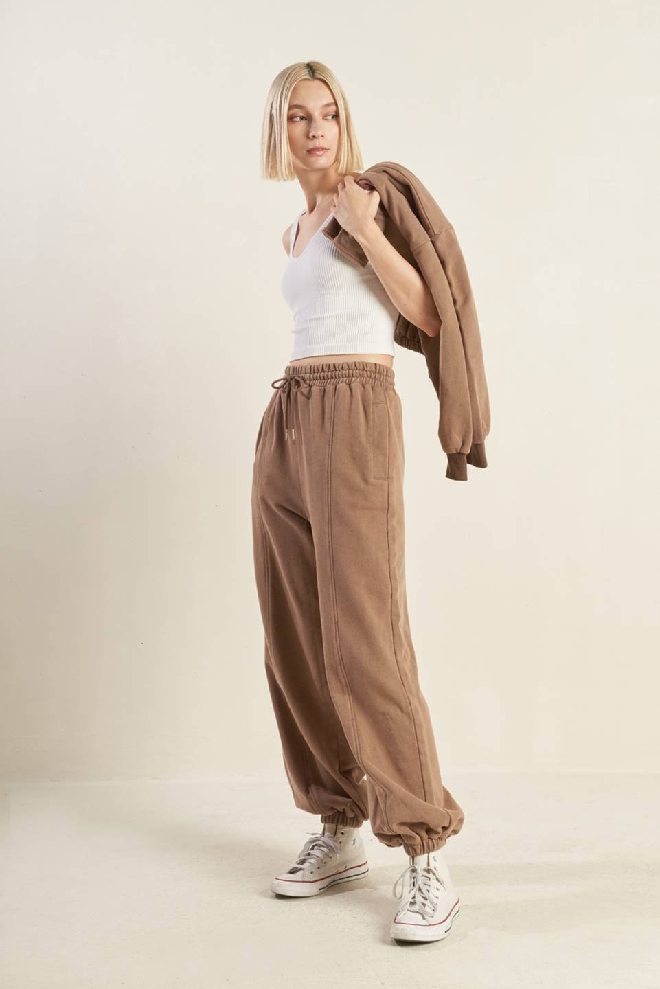 DELIGHTFUL DRAPE FRENCH TERRY JOGGER PANTS - Mack & Harvie