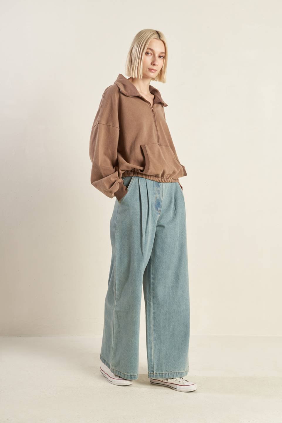 DELIGHTFUL DRAPE FRENCH TERRY SWEATSHIRT - Mack & Harvie