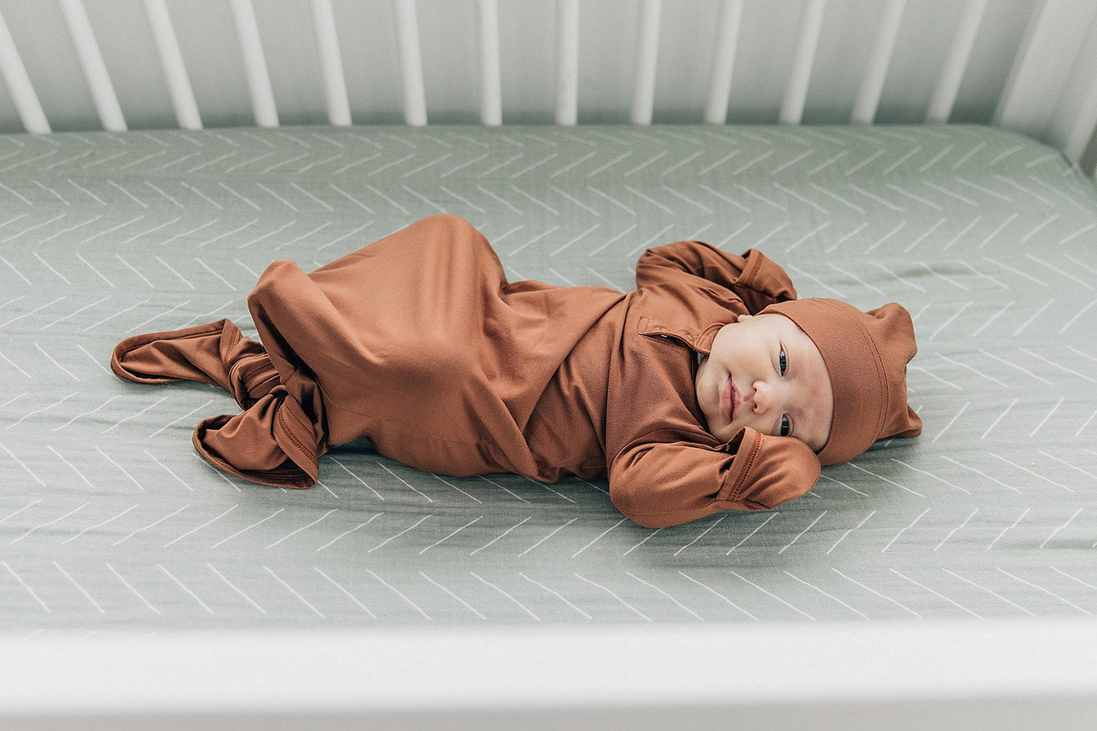 Desert Sage Muslin Crib Sheet - Mack & Harvie