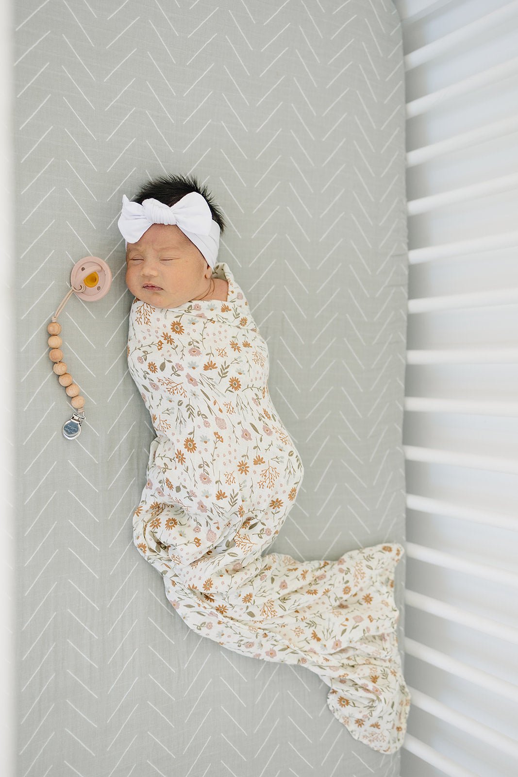 Desert Sage Muslin Crib Sheet - Mack & Harvie