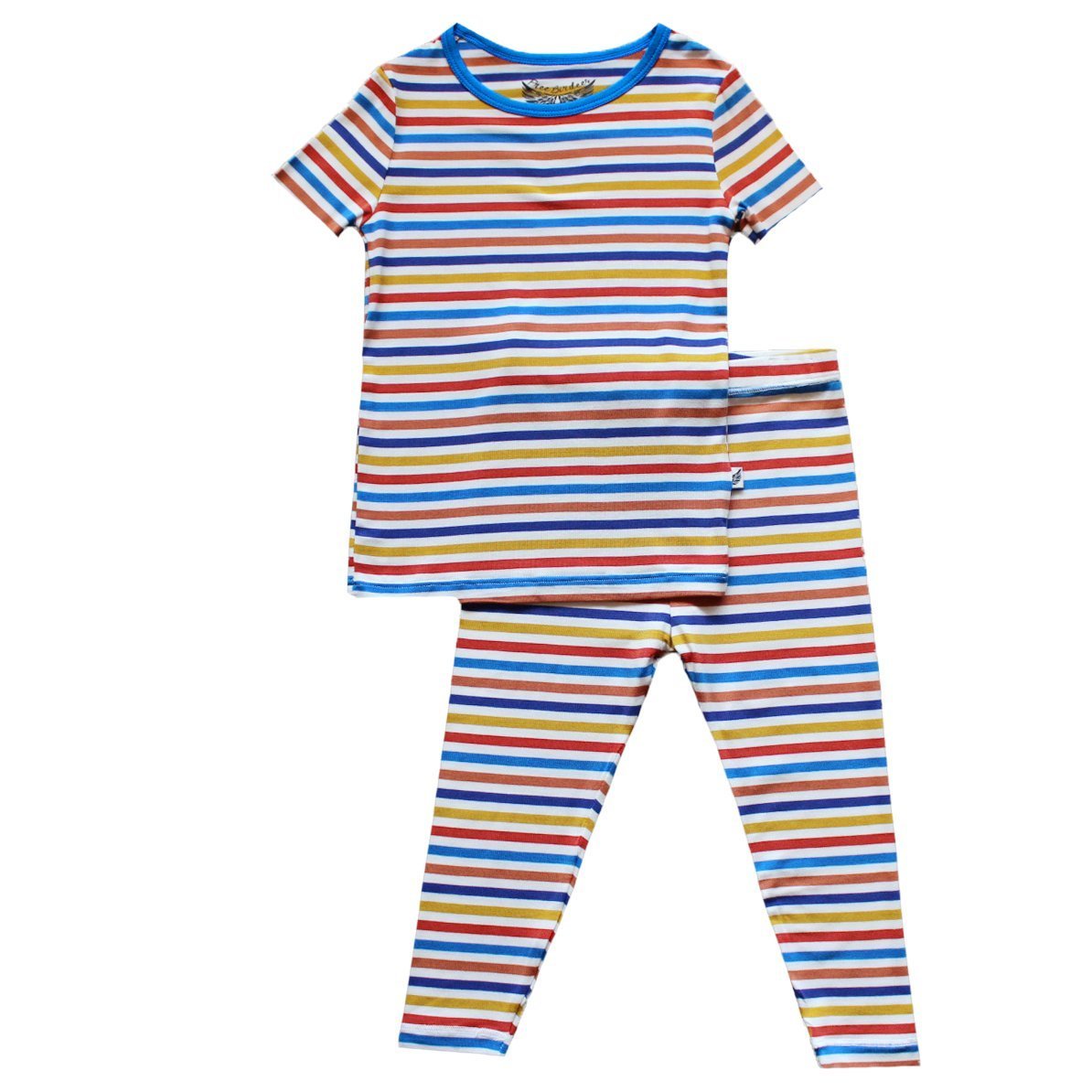 Dragons Rainbow Stripe Short Sleeve Pajama Set (6M - 10Y) - Mack & Harvie