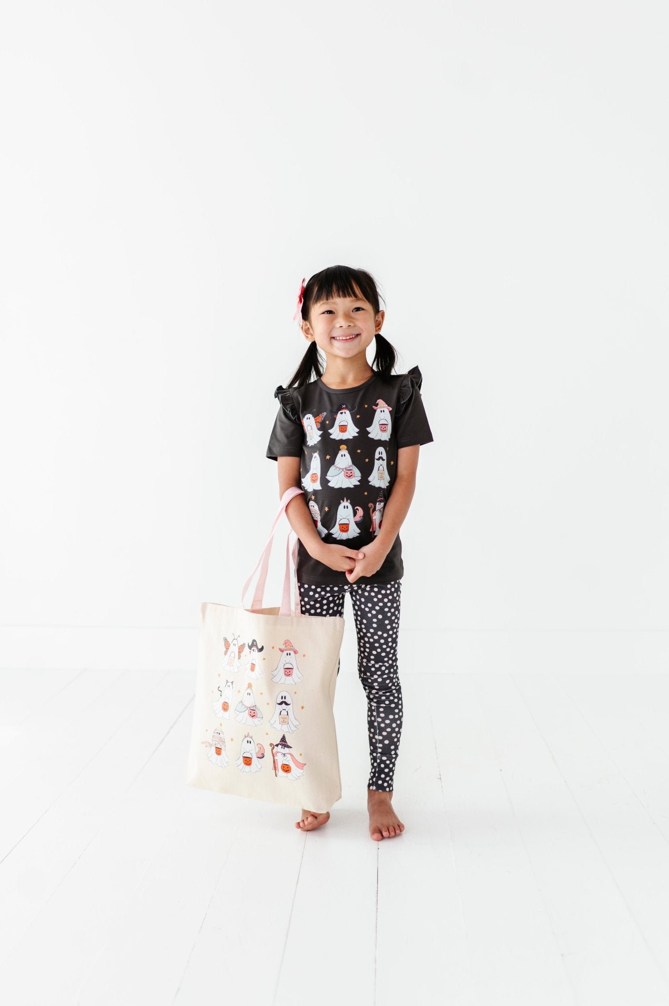 DRESS - UP GHOSTS | Ruffle Graphic Tee (Charcoal) - Mack & Harvie