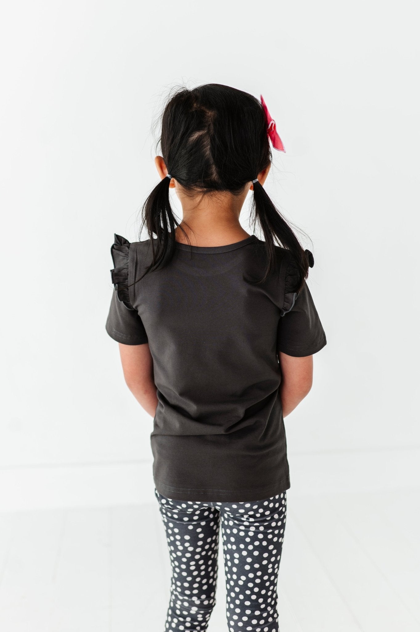 DRESS - UP GHOSTS | Ruffle Graphic Tee (Charcoal) - Mack & Harvie