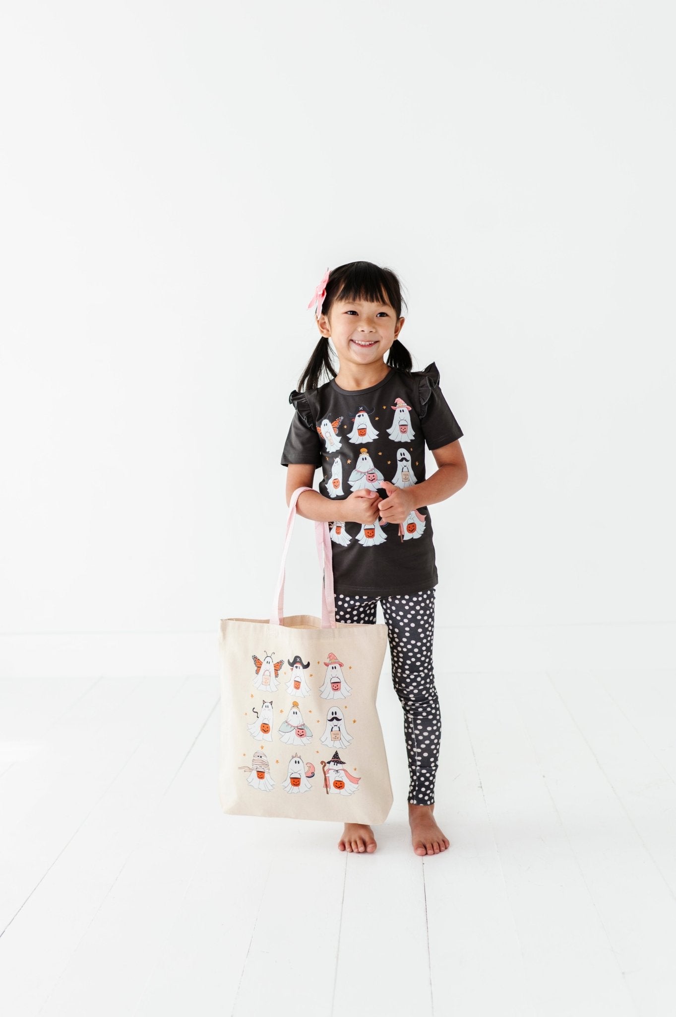 DRESS - UP GHOSTS | Ruffle Graphic Tee (Charcoal) - Mack & Harvie