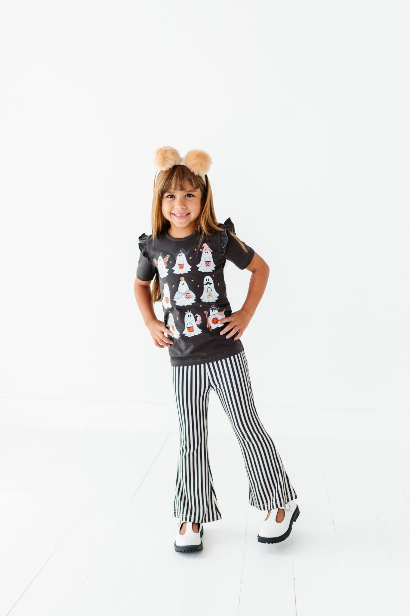 DRESS - UP GHOSTS | Ruffle Graphic Tee (Charcoal) - Mack & Harvie