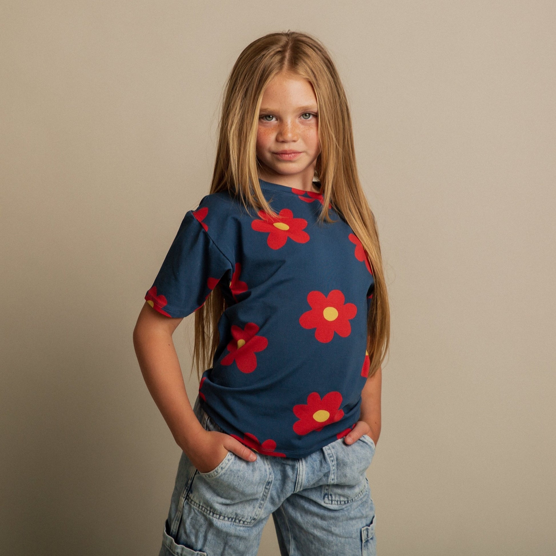 Drop Shoulder Tee - Big Floral - Mack & Harvie