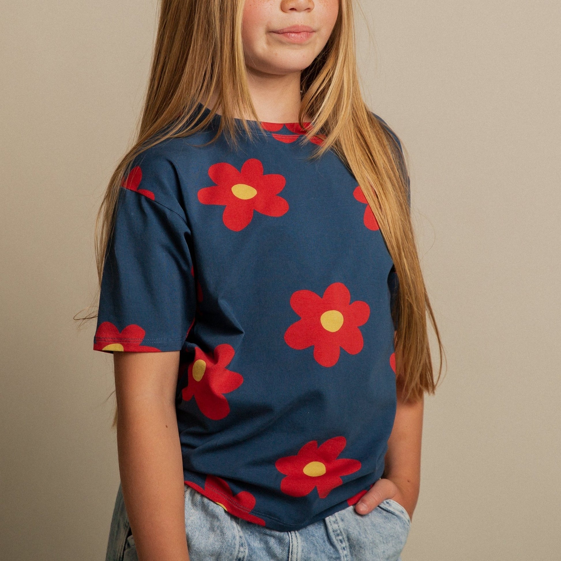 Drop Shoulder Tee - Big Floral - Mack & Harvie