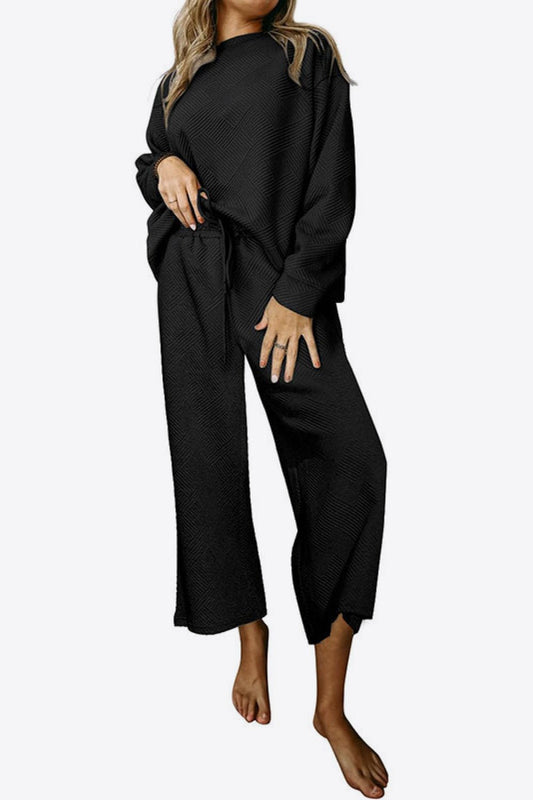 Dropped Shoulder Top and Pants Set - Mack & Harvie