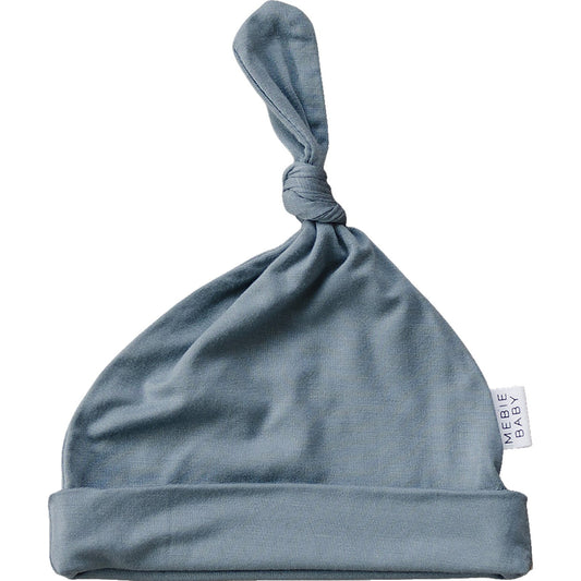 Dusty Blue Bamboo Newborn Knot Hat - Mack & Harvie