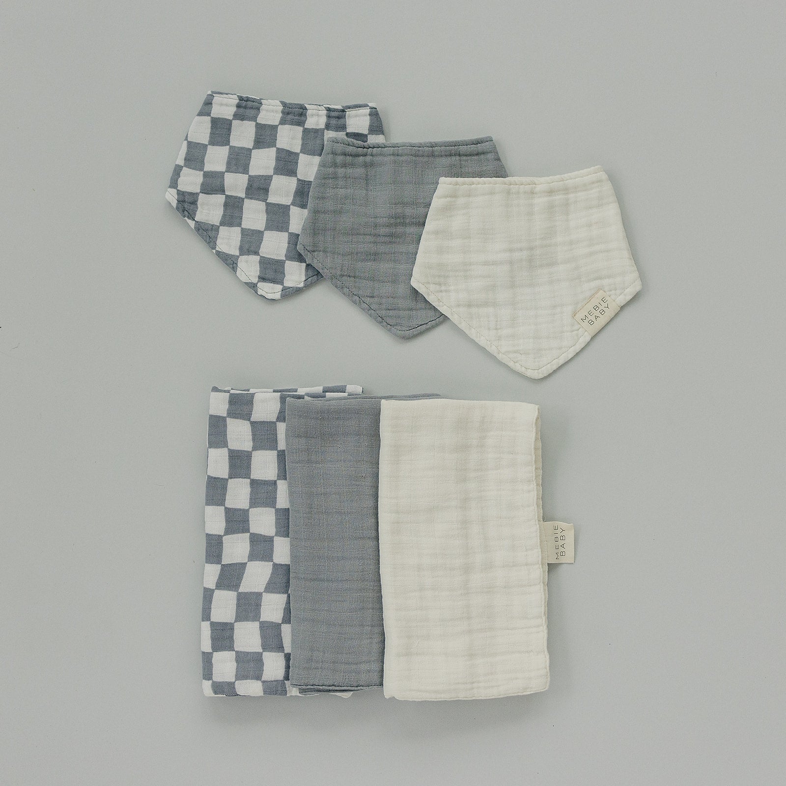 Dusty Blue Muslin Bib - Mack & Harvie