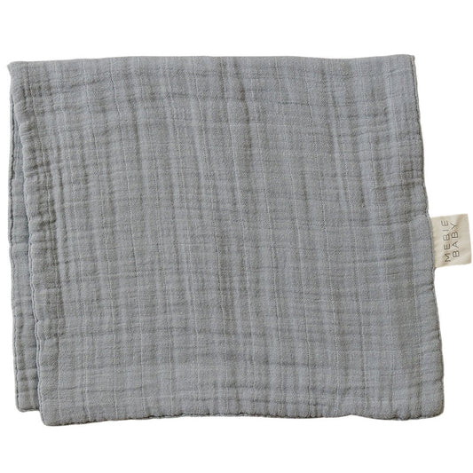 Dusty Blue Muslin Burp Cloth - Mack & Harvie