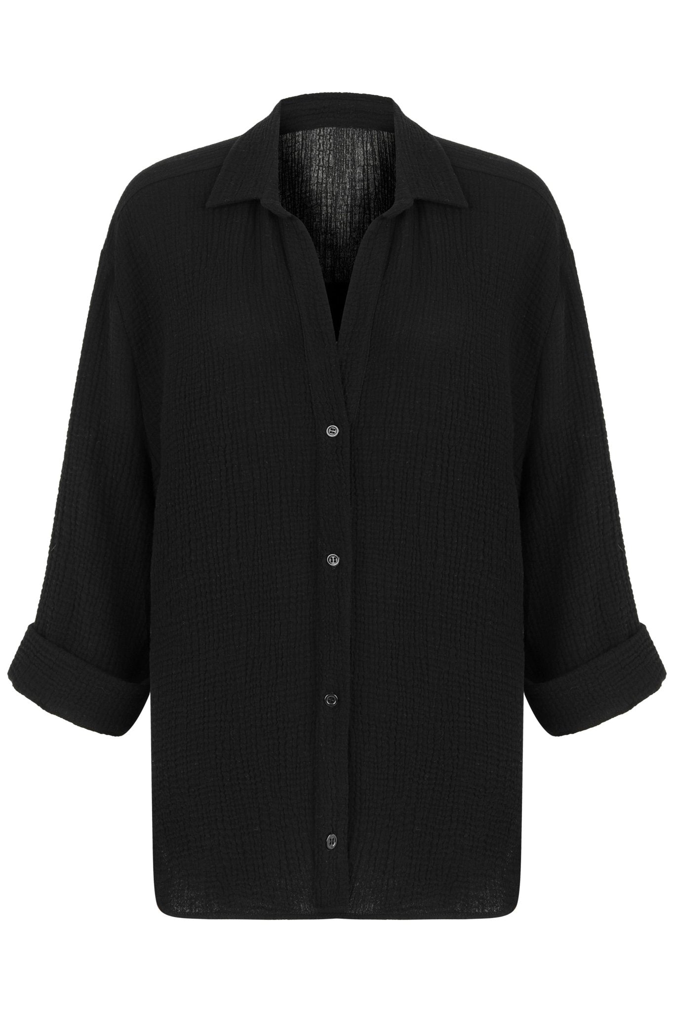 Echo Maxi Shirt - Black - Mack & Harvie