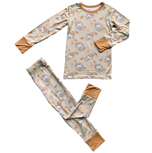 Ember Tan Bamboo 2-Piece Long Sleeve Set - Mack & Harvie