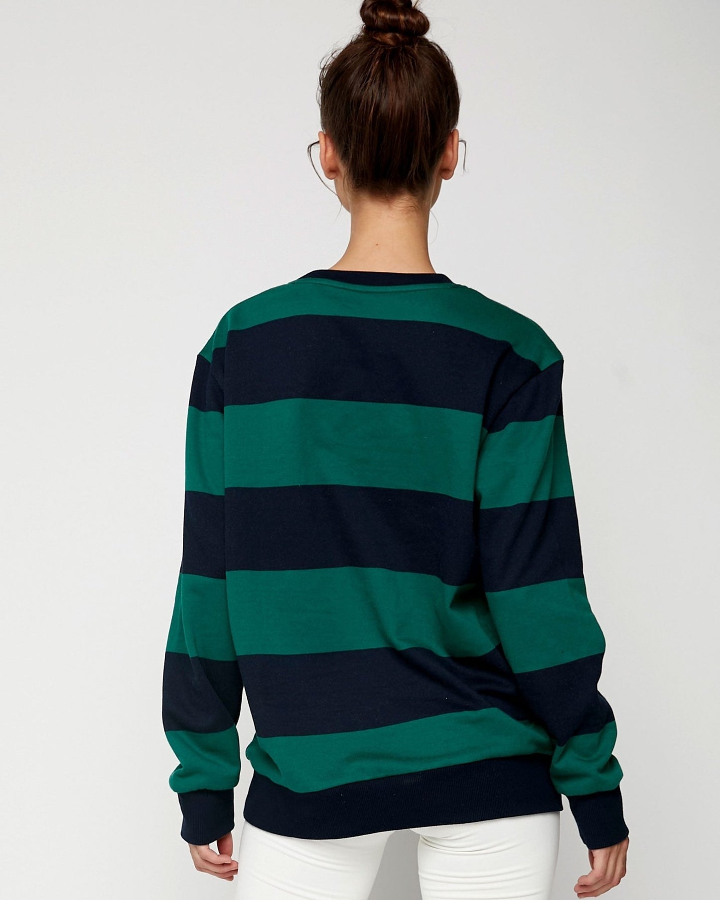 Embroidered Rebody Rugby Striped Sweatshirt Sustainable - Mack & Harvie