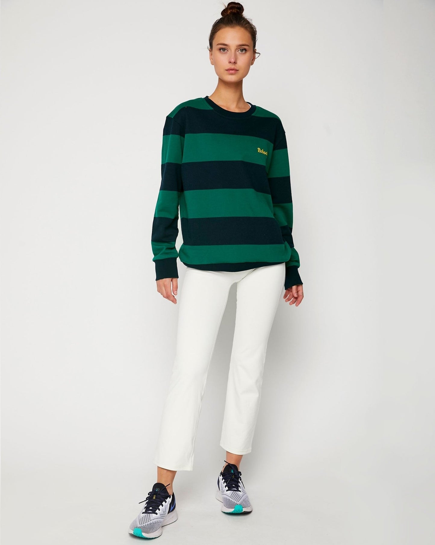 Embroidered Rebody Rugby Striped Sweatshirt Sustainable - Mack & Harvie