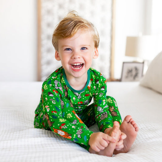 Enchanted Forest Woodland Animals Long Sleeve Pajama Set (12M - 12Y) - Mack & Harvie