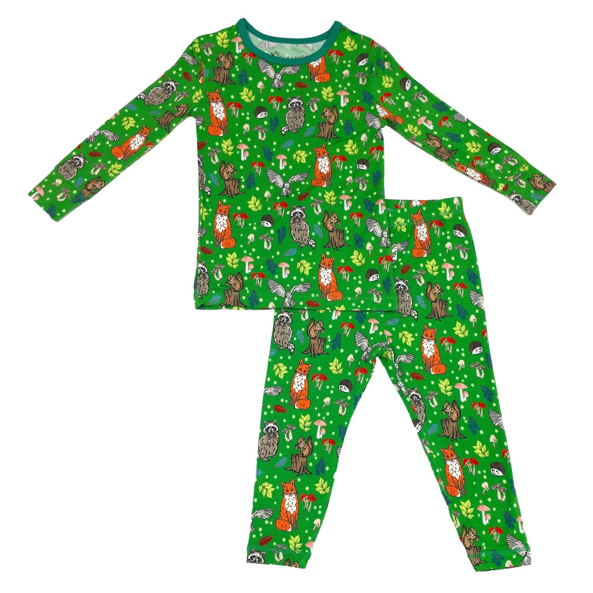 Enchanted Forest Woodland Animals Long Sleeve Pajama Set (12M - 12Y) - Mack & Harvie