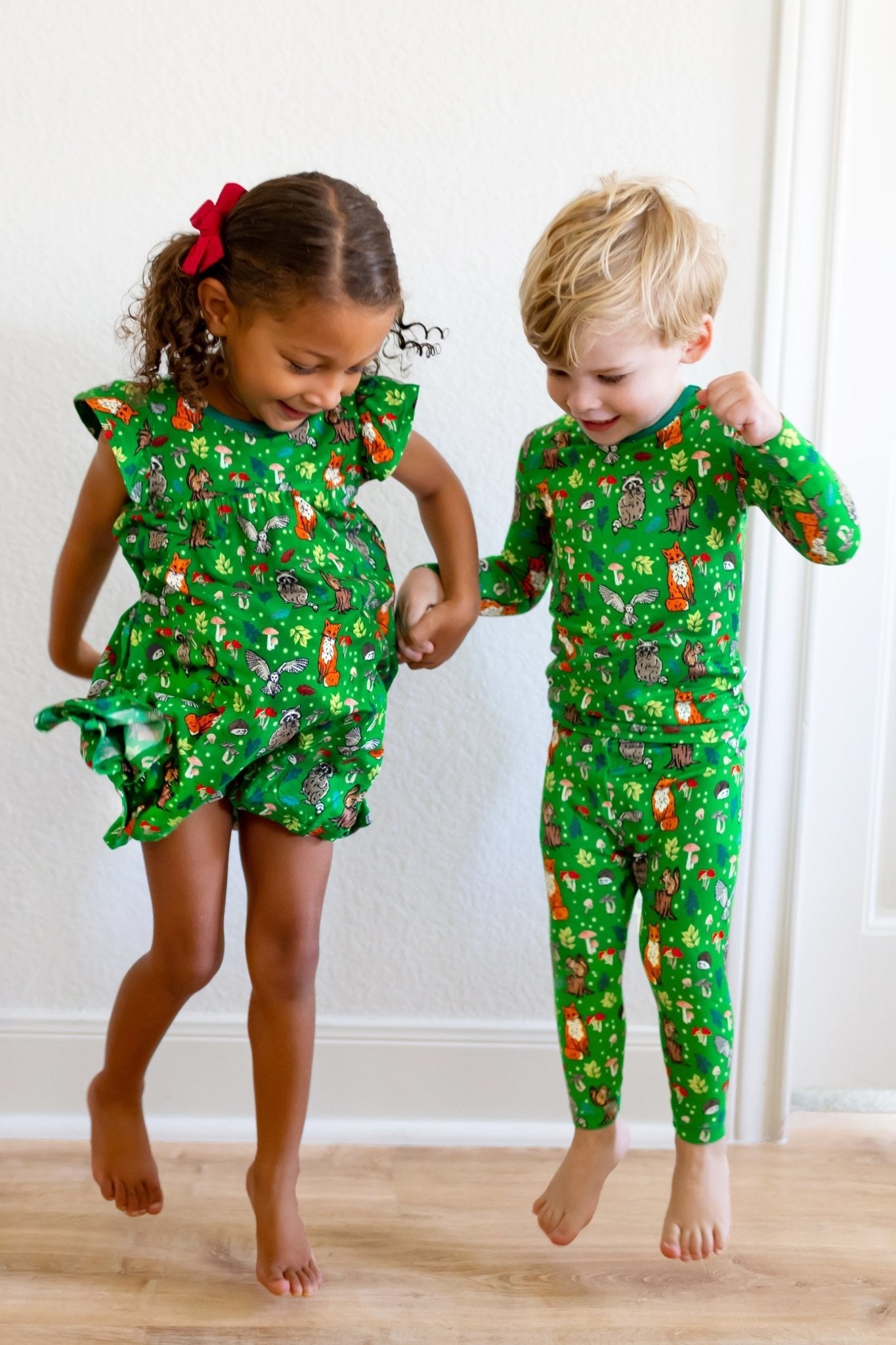 Enchanted Forest Woodland Animals Long Sleeve Pajama Set (12M - 12Y) - Mack & Harvie