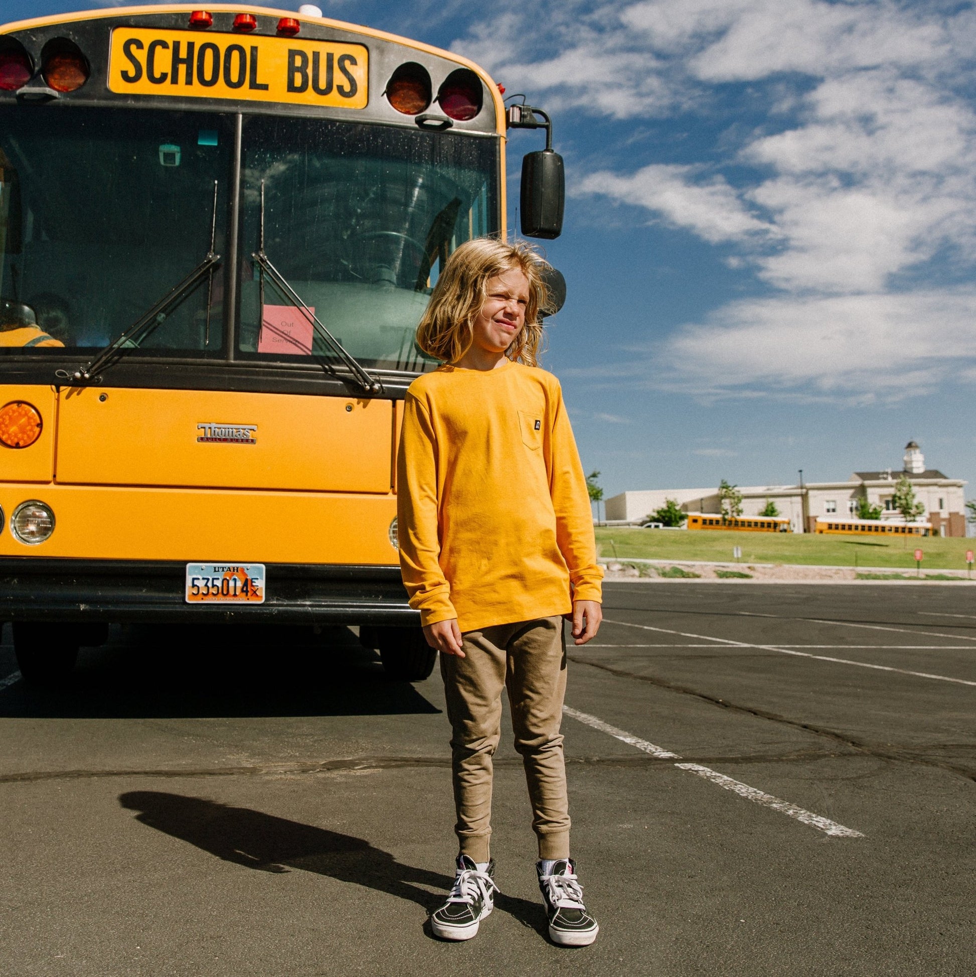 Essentials Long Sleeve Tee - 'Golden Yellow' - Mack & Harvie