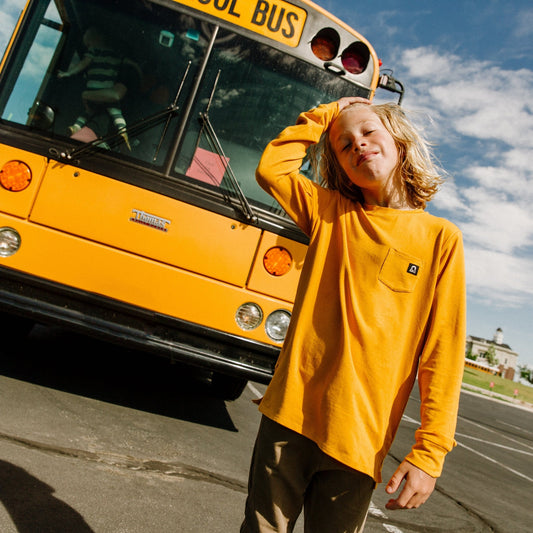 Essentials Long Sleeve Tee - 'Golden Yellow' - Mack & Harvie