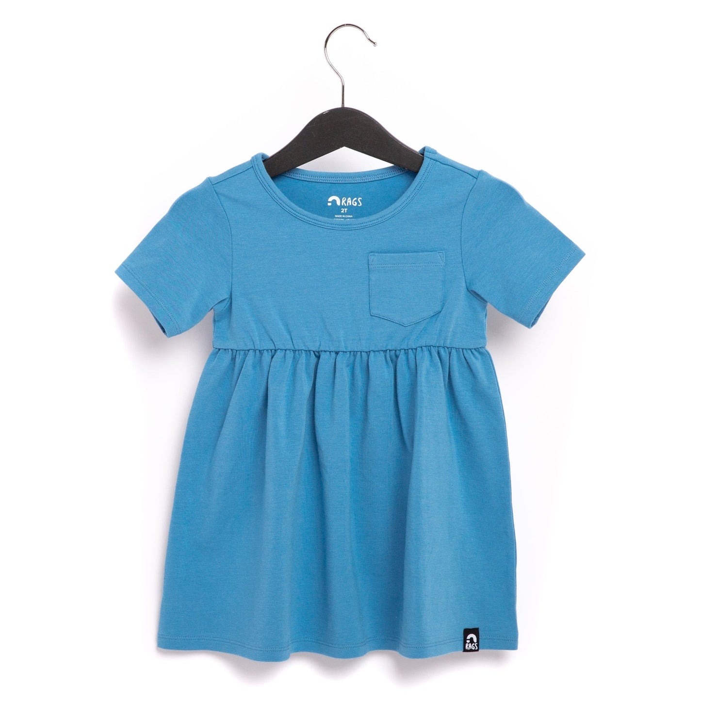 Essentials Short Sleeve Dress - 'Parisian Blue' - Mack & Harvie