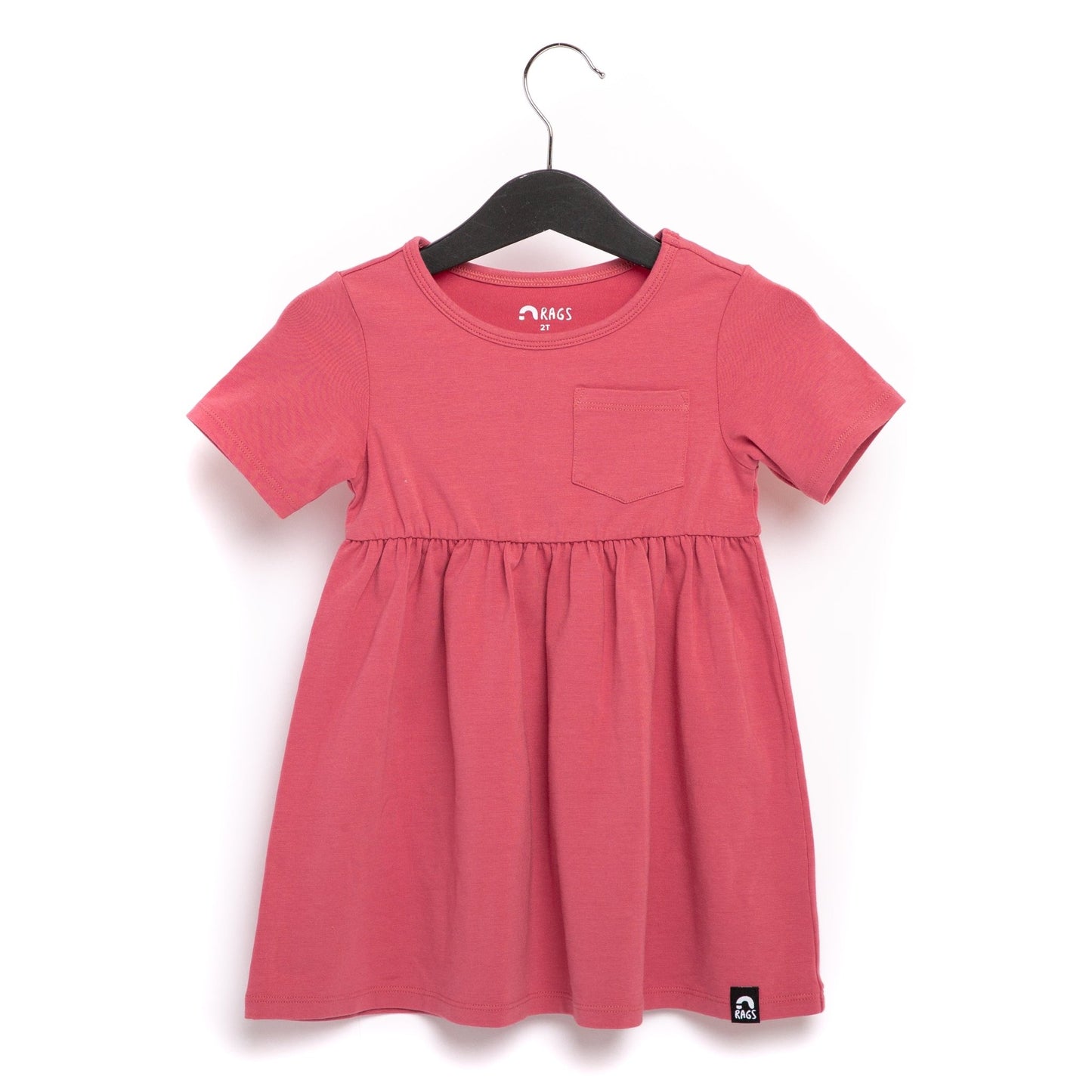 Essentials Short Sleeve Dress - 'Rose Pink' - Mack & Harvie