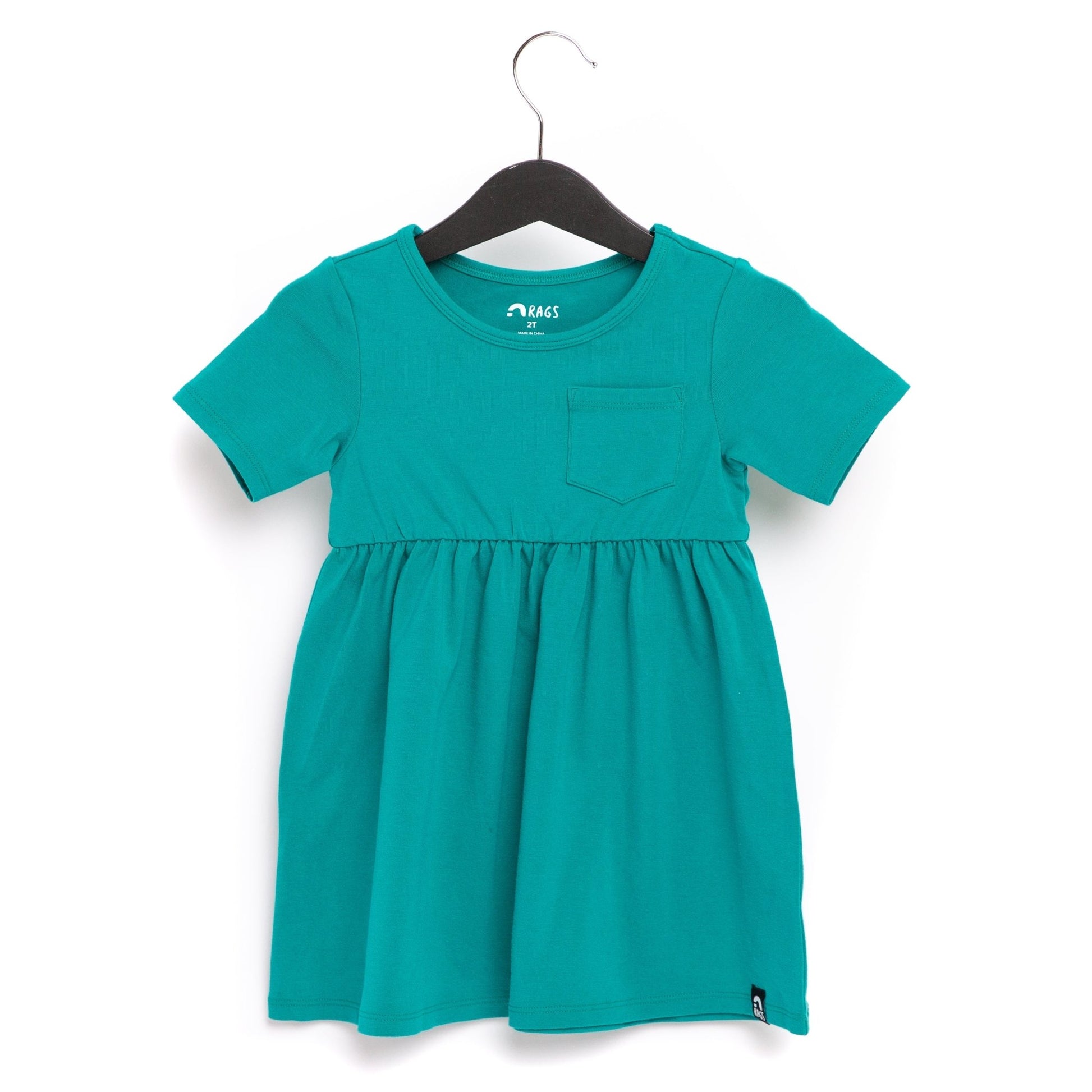 Essentials Short Sleeve Dress - 'Teal' - Mack & Harvie