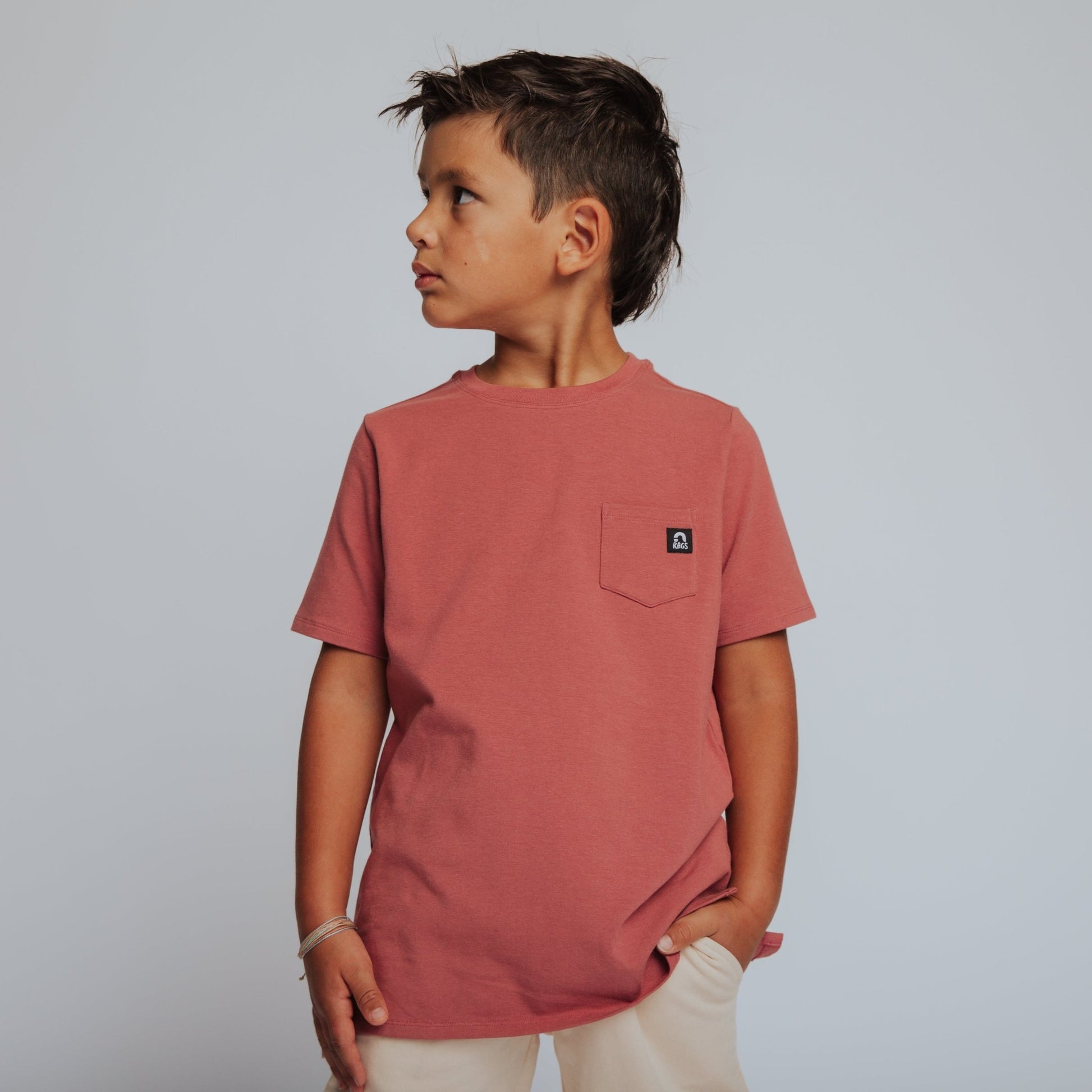 Essentials Short Sleeve Tee - Faded Rose - Mack & Harvie