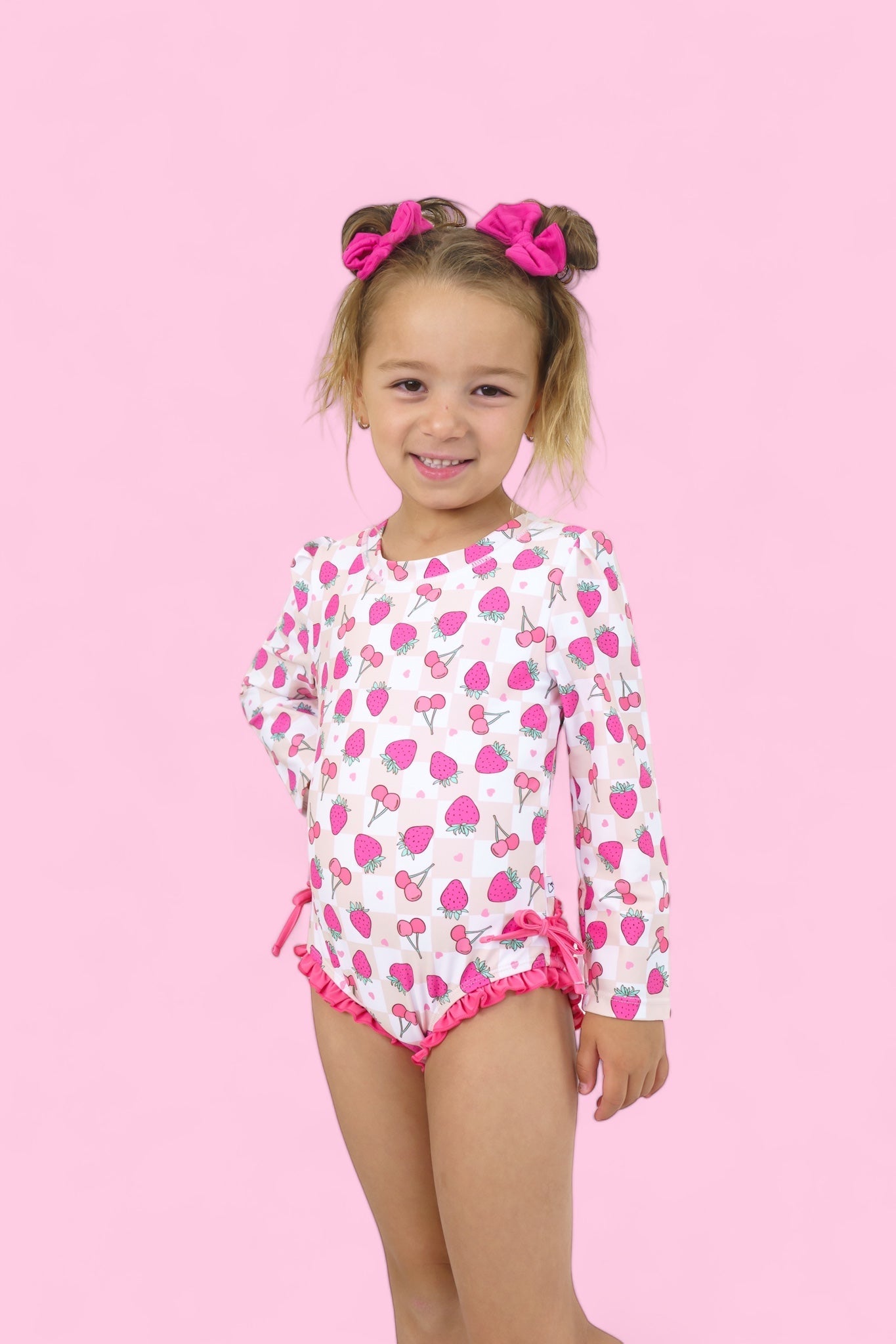 EXCLUSIVE BERRY BROOKLYN DREAM RASH GUARD RUFFLE SWIM SUIT - Mack & Harvie