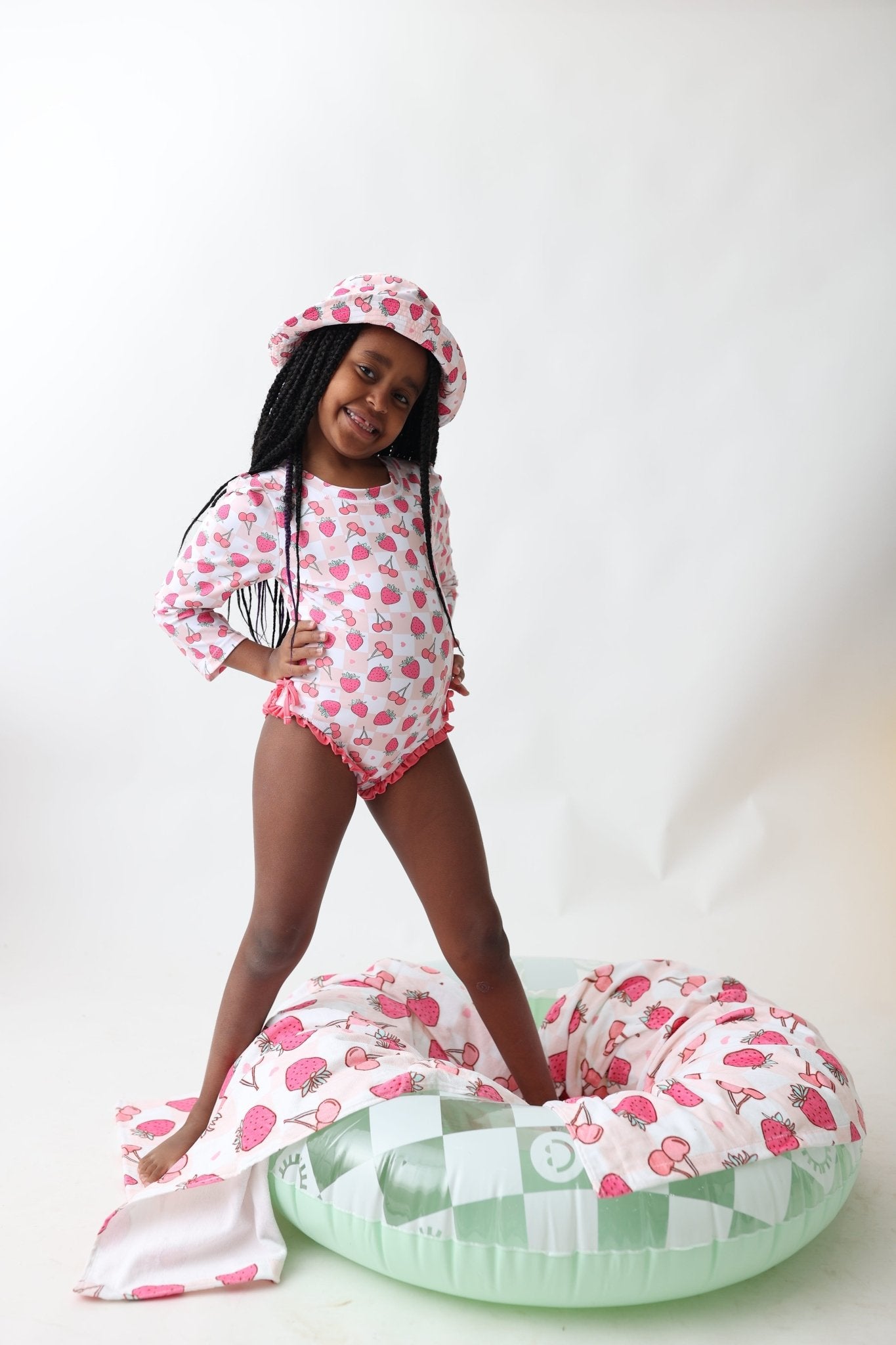 EXCLUSIVE BERRY BROOKLYN DREAM RASH GUARD RUFFLE SWIM SUIT - Mack & Harvie