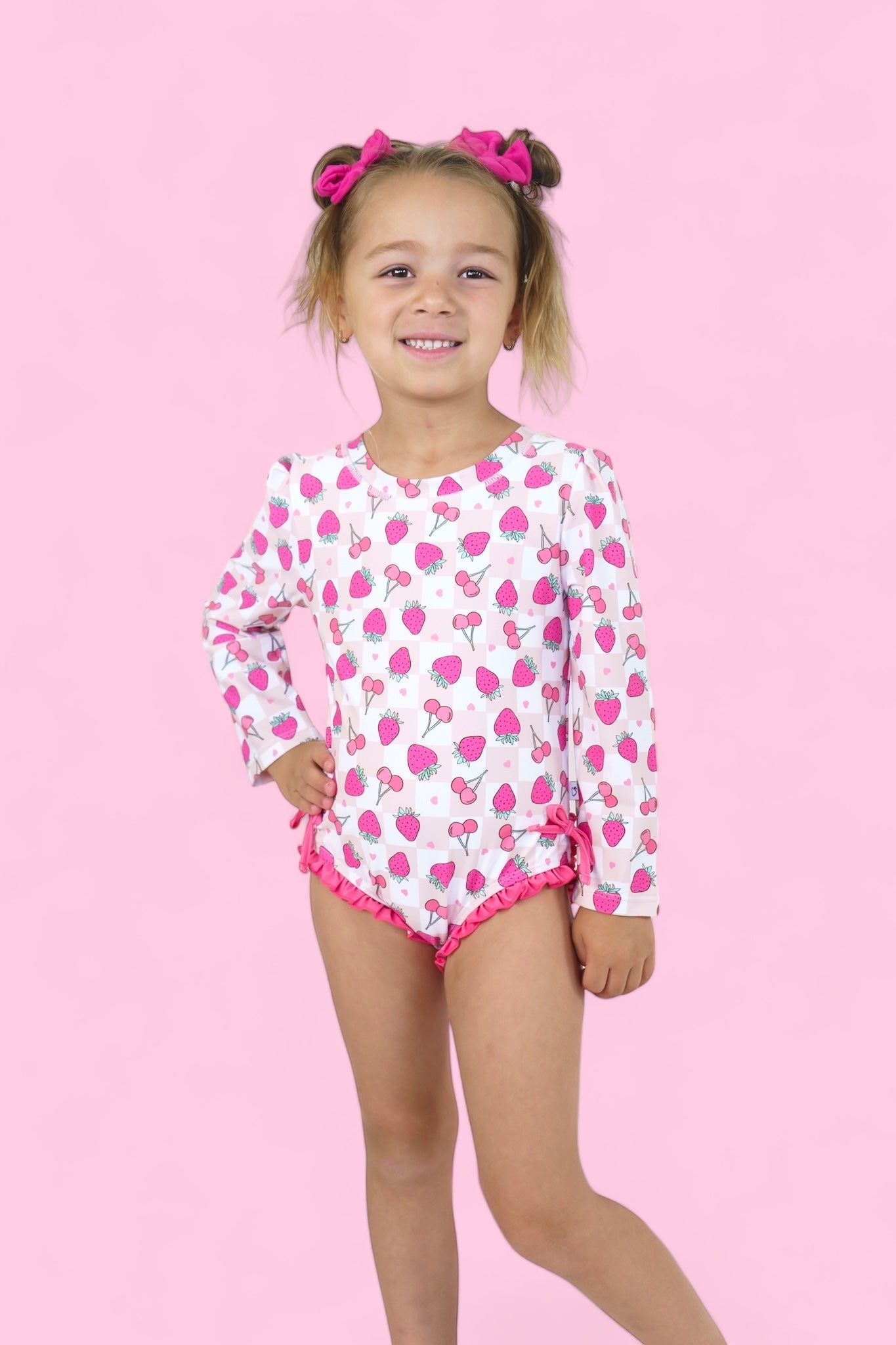 EXCLUSIVE BERRY BROOKLYN DREAM RASH GUARD RUFFLE SWIM SUIT - Mack & Harvie