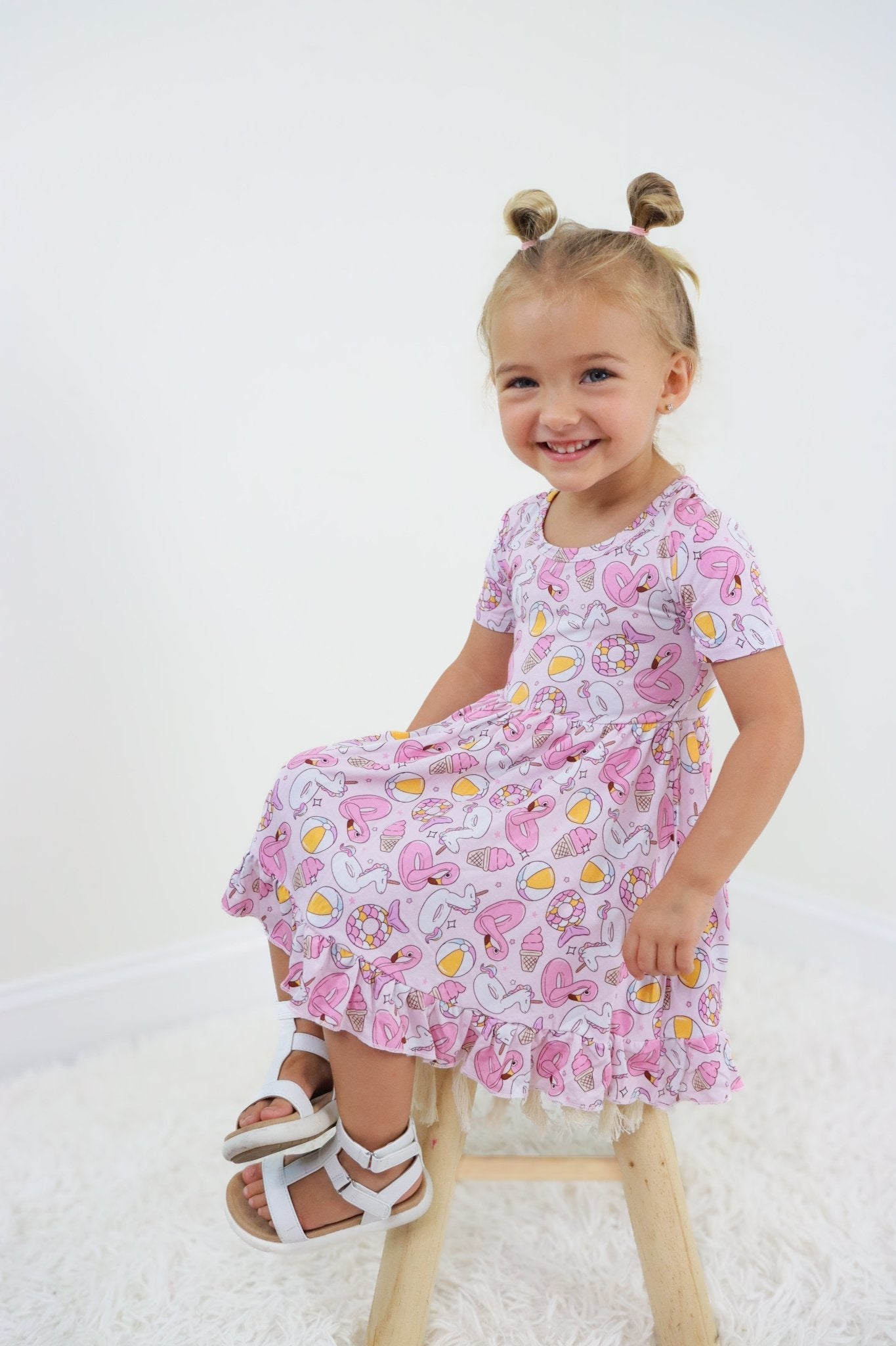 EXCLUSIVE GIRLS JUST WANNA HAVE SUN DREAM RUFFLE DRESS - Mack & Harvie