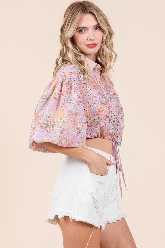 Eyelet Crop Top - Mack & Harvie