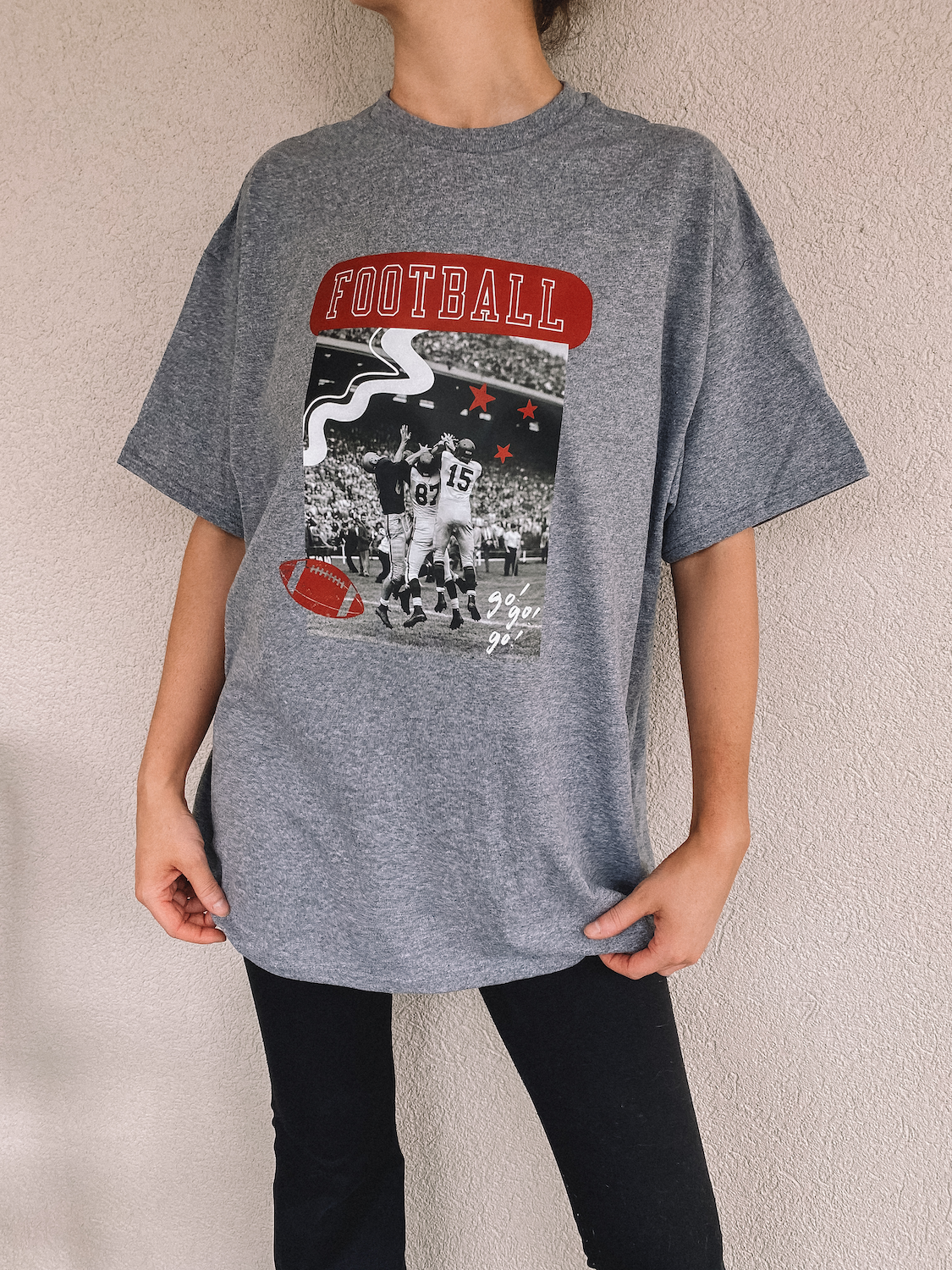 vintage football tee - adult