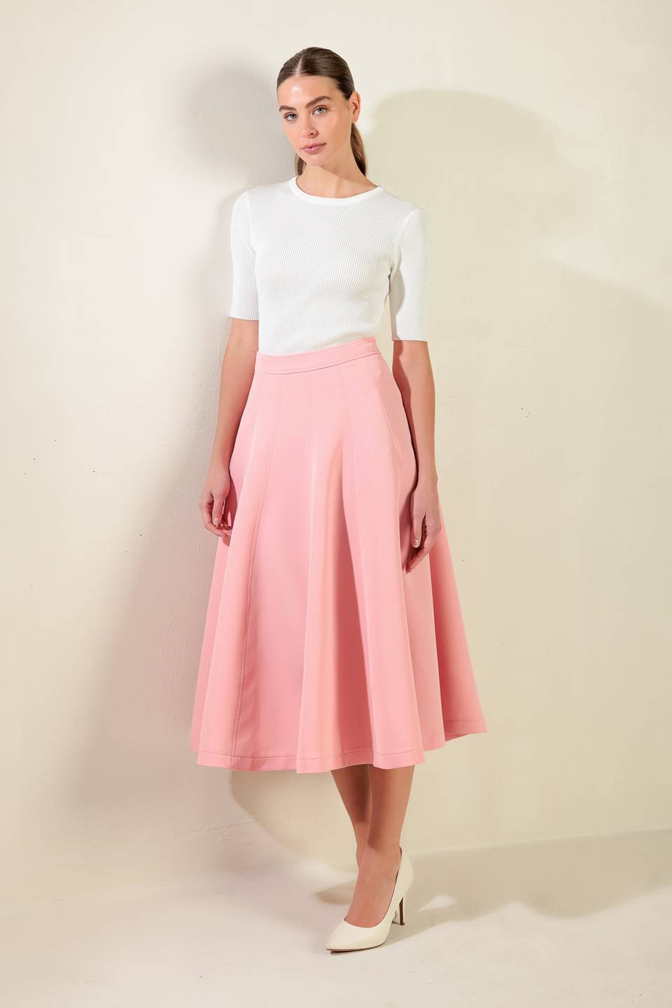 FALLING INTO BLISS WOVEN MIDI SKIRT - Mack & Harvie