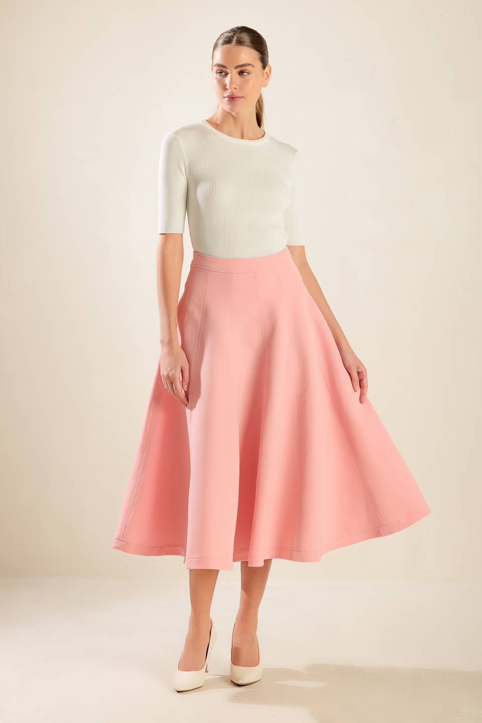 FALLING INTO BLISS WOVEN MIDI SKIRT - Mack & Harvie